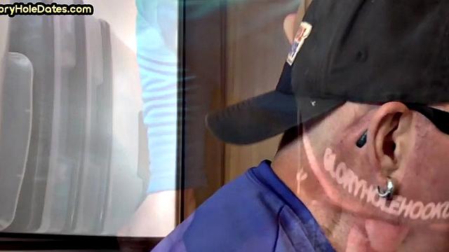 Real gloryhole amateur giving head