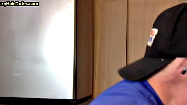 Real gloryhole amateur giving head