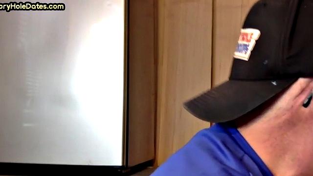 Real gloryhole amateur giving head