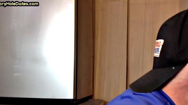 Real gloryhole amateur giving head