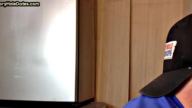 Real gloryhole amateur giving head