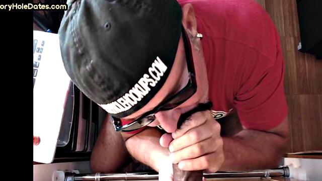 Gloryhole amateur mature gay sucks Black at home