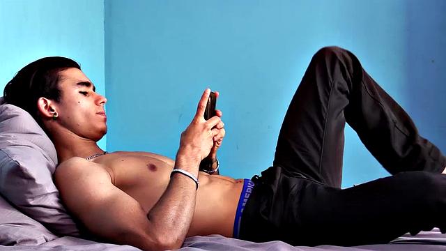 Just look at this Latin boy! He has a cute face, super hot muscular and toned body and nice big uncut dick. This guy knows how to please his bottoms with the meat he's packing.