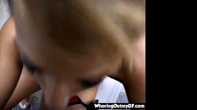 Hot Blonde blowjob and fucking in outdoor