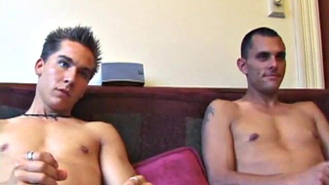 This is Silver's first time fooling around with a guy, and he's eager to please. Brock Labelli and Silver take turns sucking each other's dick. Then the two boys jack off side-by-side.