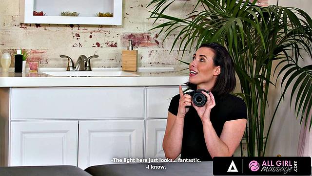 ALL GIRL MASSAGE - Two Beauties Inaugurate New Massage Parlor By Fucking