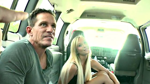 Tricked stud gets fucked by athletic hunk in pickup van