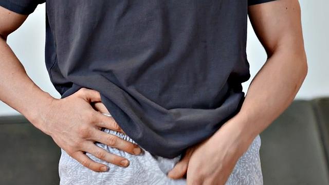 Eager blond jock wanks at home till cumshot pleasure