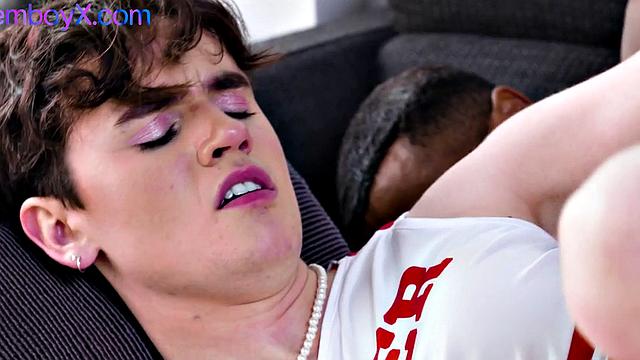 IR loving femboy spoils BBC with cheerleader uniform