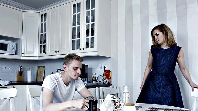 TUTOR4K. Tutor calms down student with quick sex