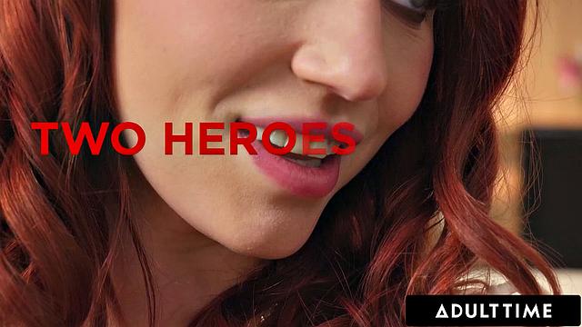 ADULT TIME - Leya Desantis Surrenders to Desire for Two Big Dicks Stretching Ass & Pussy Wide