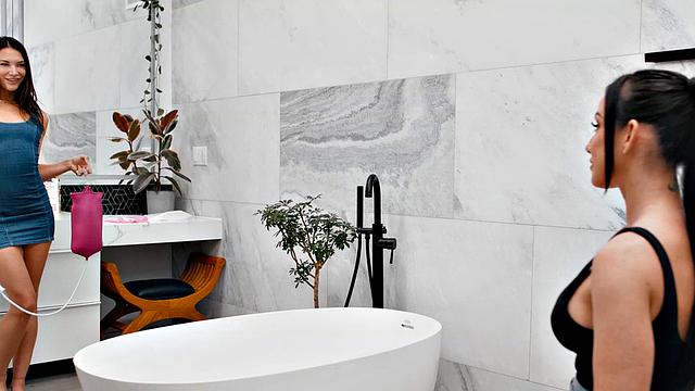 ADULT TIME - PAWG Jennifer White Gets First GUSHING MILK ENEMA From Kinky Lesbian Katrina Colt