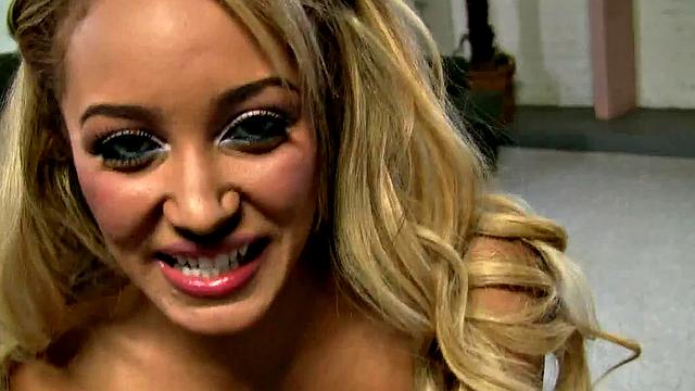 POV handjob beauty erotically wanking and oiling up dick