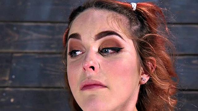 Redhead BDSM sub whipped and toyed in orgasm lesson