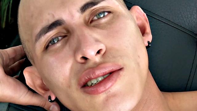 Slim and smooth Tenoch quickly strips naked and works up a stiff one. Standing, he starts beating off, while fingering for added stimulation.