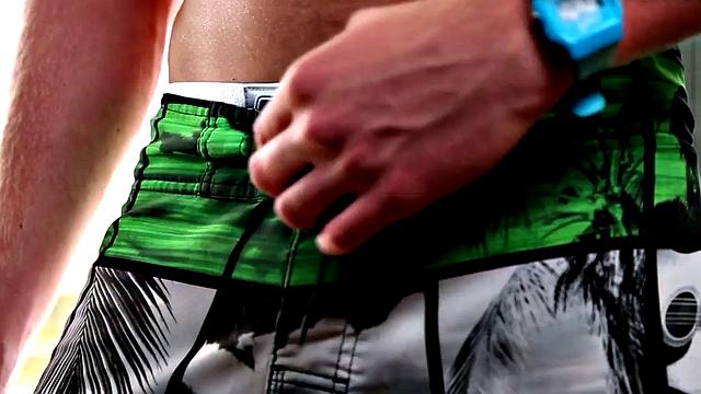 A young hunk tease his shaft before jerking off and taking a hot load