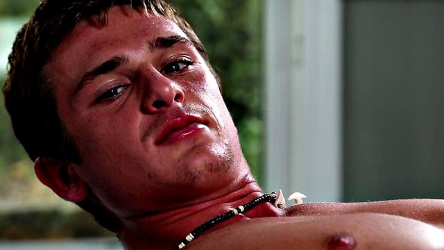 A young hunk tease his shaft before jerking off and taking a hot load