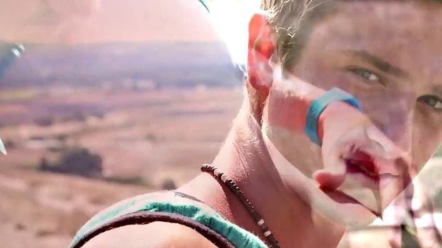 A young hunk tease his shaft before jerking off and taking a hot load