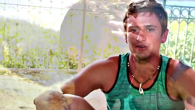 A young hunk tease his shaft before jerking off and taking a hot load