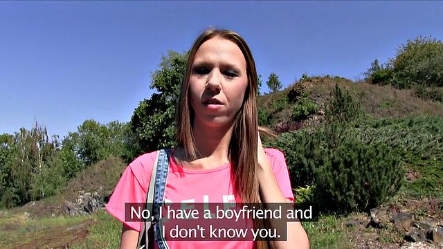 Long Haired Babe Gets Fucked Outside