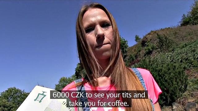 Long Haired Babe Gets Fucked Outside