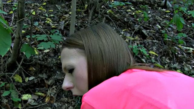 Long Haired Babe Gets Fucked Outside