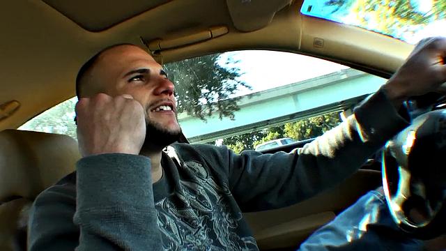 Latina with glasses gets her bald pussy drilled in doggystyle while giving a handjob and cowgirl ride