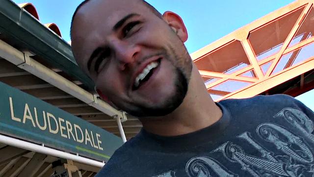 Latina with glasses gets her bald pussy drilled in doggystyle while giving a handjob and cowgirl ride