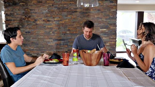 Naughty little guy licks and fucks bigtit cougar's wet pussy in high heels