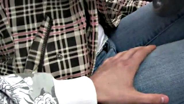 A naughty teen slut give a public car blowjob in the bathroom