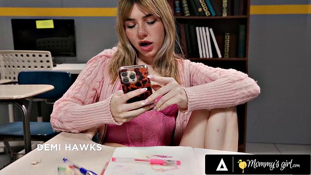 MOMMY'S GIRL - Reagan Foxx & Stepmom Shay Sights Unite To Discipline Petite Demi Hawks