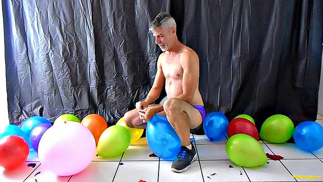 Huge Cock & Balloons Fun! - Richard Lennox