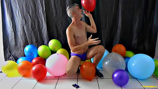 Huge Cock & Balloons Fun! - Richard Lennox