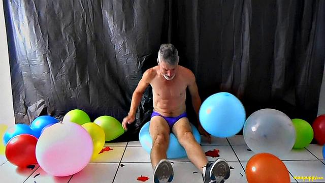 Huge Cock & Balloons Fun! - Richard Lennox