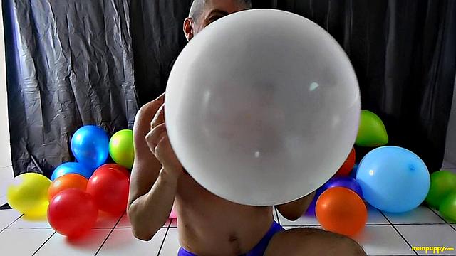 Huge Cock & Balloons Fun! - Richard Lennox