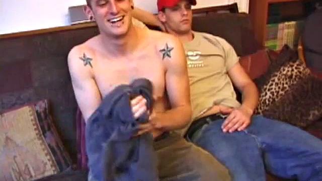 Torque and self-proclaimed straight guy Kalvin Riley just got back from skateboarding and decided to enjoy a straight video together. Torque has more than watching porn in mind, as he slides his mouth onto Kalvin's waiting cock.