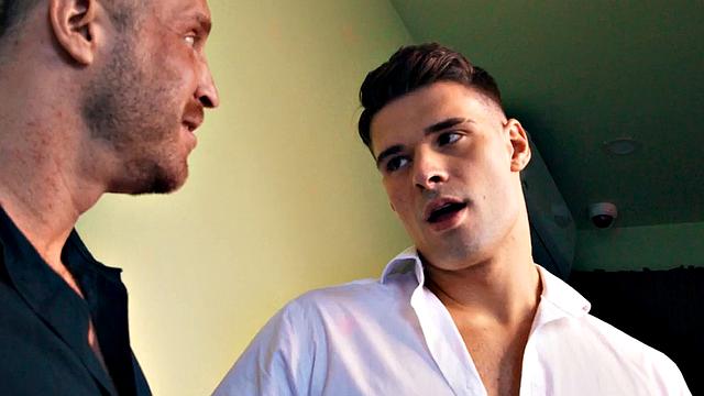 Bisex slut gets fucked by 2 handsome men