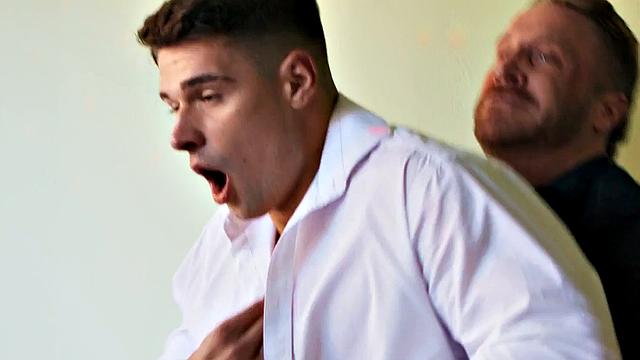 Bisex slut gets fucked by 2 handsome men