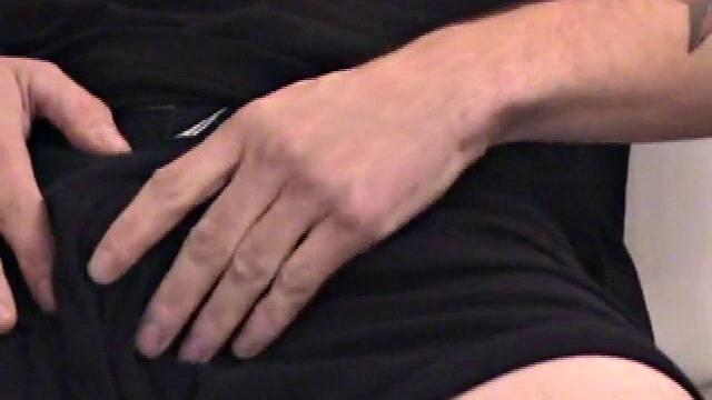 Dan grabs the lube and gets ready to beat off in the bathroom. After working up a stiff one, he strokes with determination, until it squirts fresh warm cum all over his tummy.