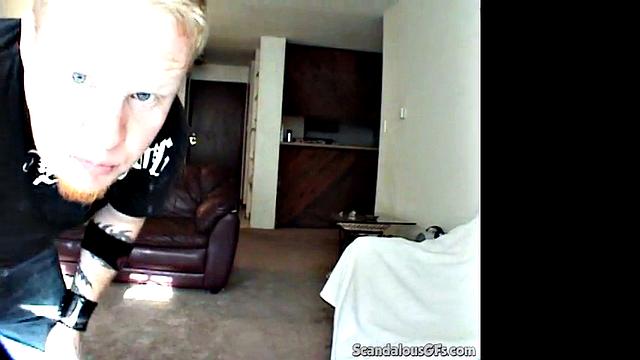 Big Tits Girlfriend fucked in a cozy room with black guy