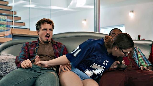 MODERN-DAY SINS - Naughty Teen Leana Lovings Has Sneaky Sex With Buddies Behind Stepdad's Back