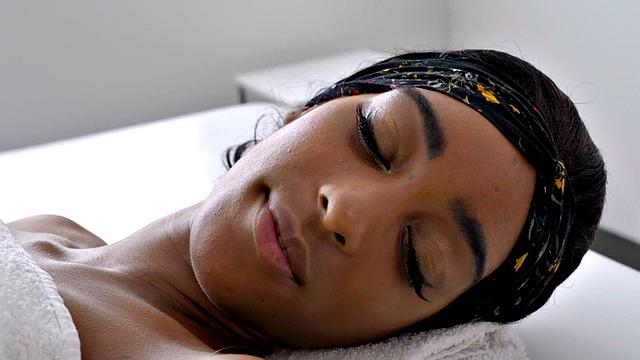 Skinny Black babe licked n fucked by masseur on massage