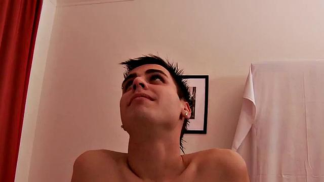 Sexy femdoms seduce pathetic dude before toying his asshole