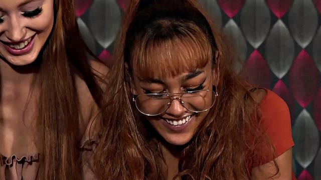 CFNM masseuse sucks cock in group BJ and HJ session