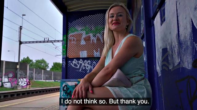 Picked up big tit babe sucking and riding before spoon fucked