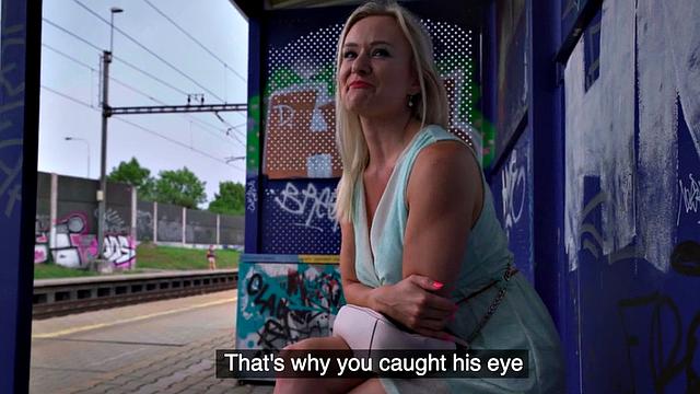 Picked up big tit babe sucking and riding before spoon fucked