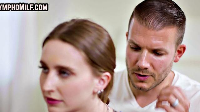 Busty yoga MILF rides cock with her greedy cunt