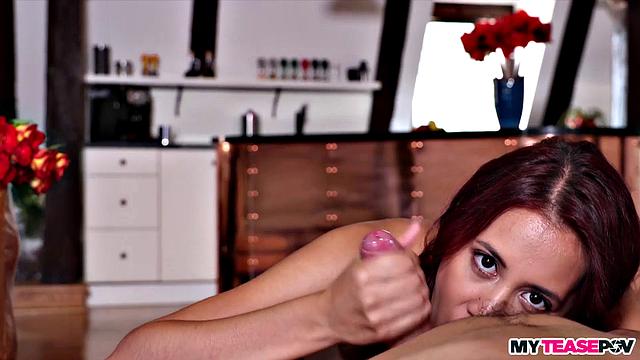 POV Redhead cocksucking lover