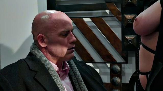 Boss pounds busty secretary's tight pussy in the office