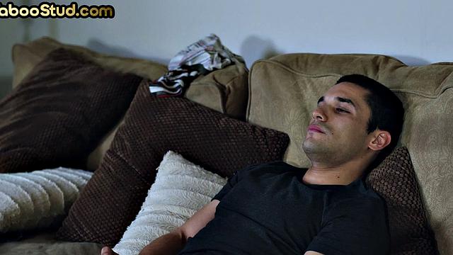 Weird stud barebacked by hard dick of hairy stepbro